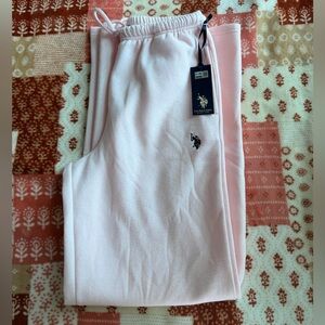 U.S. Polo Assn. Light Pink Wide Leg Sweatpants
